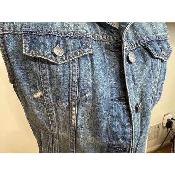 J Crew Denim Vest Jean Jacket Sleeveless Blue Size M - Picture 5 of 10
